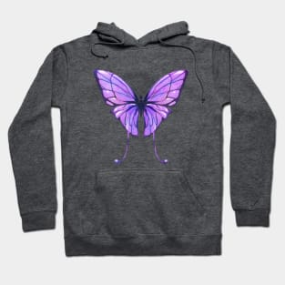 Purple butterfly emoji Hoodie